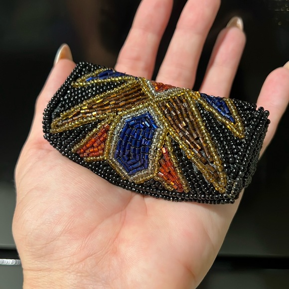 Victory Other - Vintage peacock fully beaded lipstick holder Victory multi color pride
